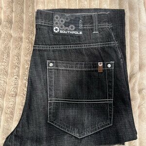 Men’s South Pole jeans. Black jeans. Red tag south pole 34x34 used